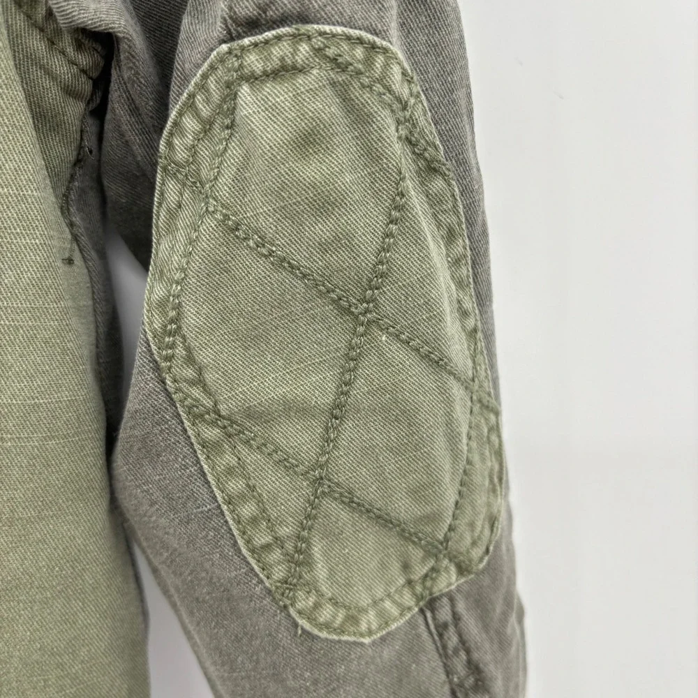 Art Class Boys Utility Jacket Small 6 7 Olive Green Full Zip Cotton Patches New‎